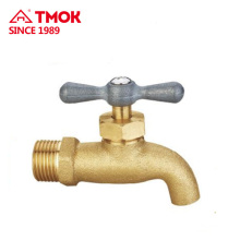 Long garden use Bibcock Antique Brass Finish Bathroom Wall Mount Washing Machine Water Faucet